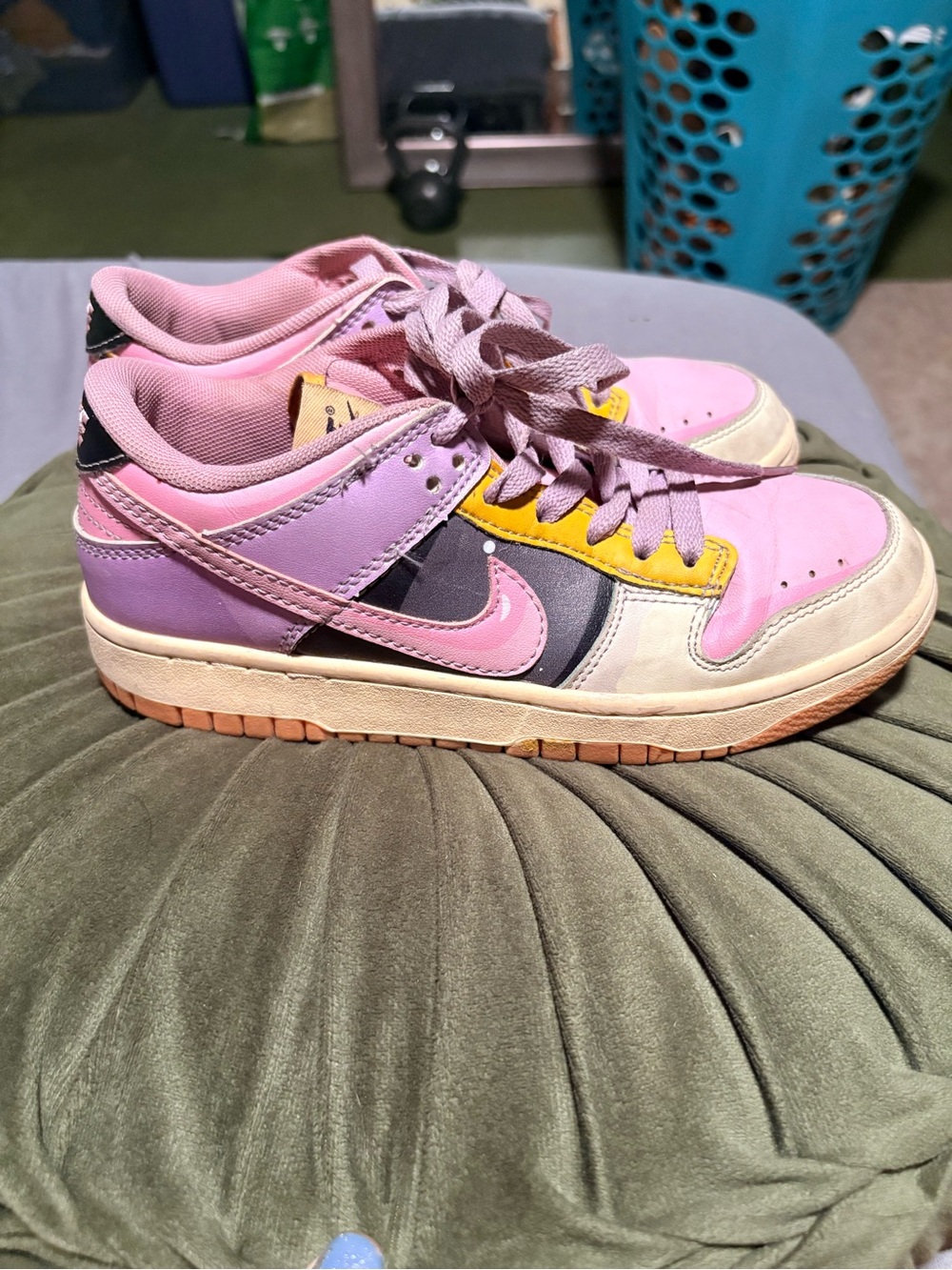 Pink and Purple Low-Top Nike Dunks
